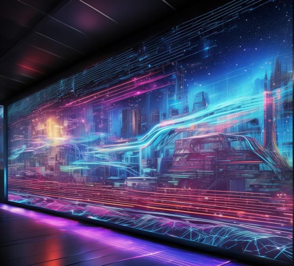 3D科技动态墙纸效果图，未来视觉盛宴